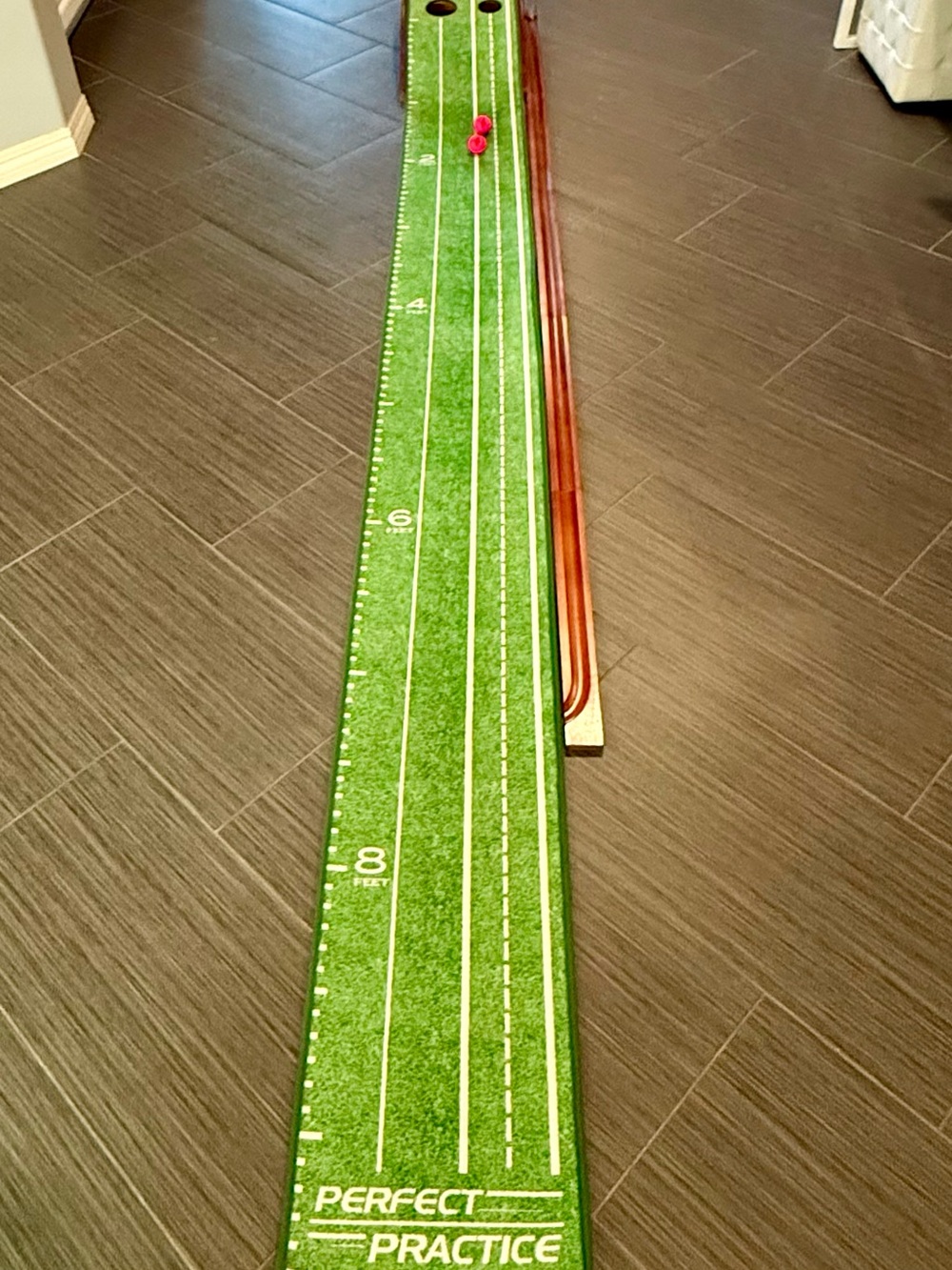 Perfect Practice 9’6” Green Putting Mat w/Ball Return – Home Golf Training Aid